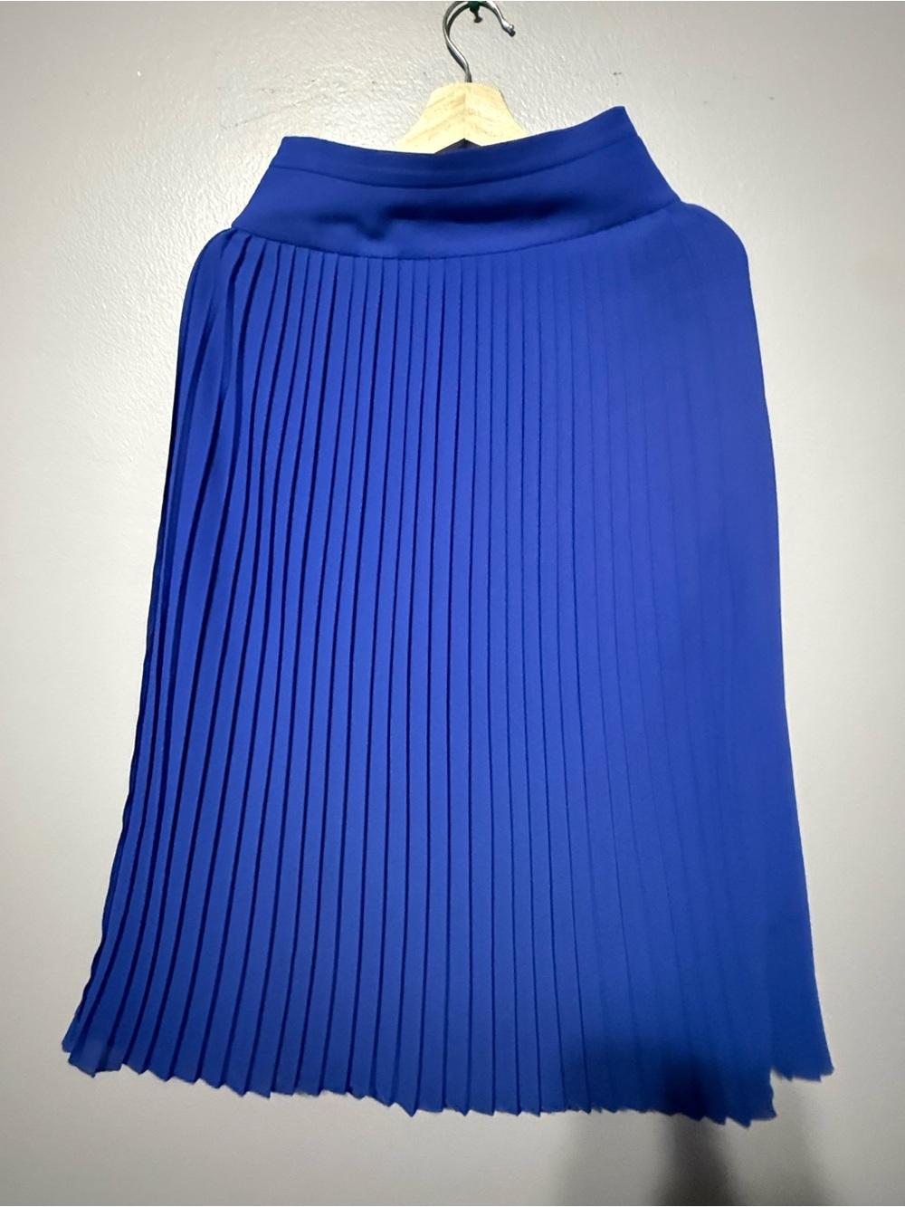 J. Crew Pleated Midi Skirt in Royal Blue